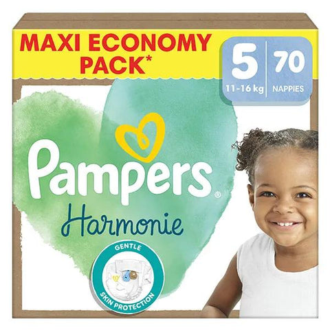 Pampers Harmonie couches taille 5, 70 couches, 11-16 kg, protection douce pour la peau