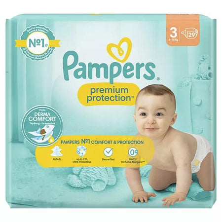 Pampers Premium Protection Couches Taille 3 - 29 pièces (6-10 kg)