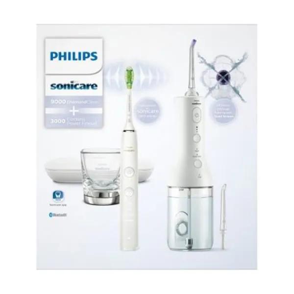 Philips Sonicare HX3886/41 DC 9000 + PowerFlosser Blanc