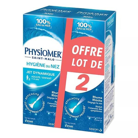 Physiomer Nasenhygiene Dynamischer Strahl 2 x 135 ml Packung