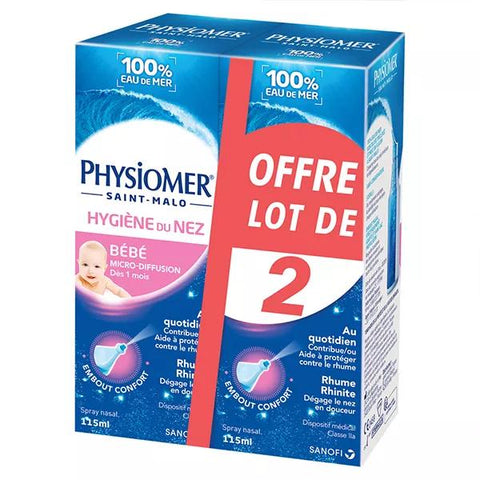 Physiomer Nasenhygiene Baby Mikro-Diffusion 2 x 115 ml Doppelpack