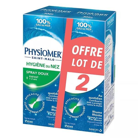 Physiomer Nasenpflege Sanftes Spray Packung mit 2 x 135ml