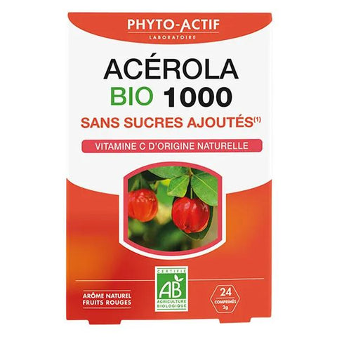 Phyto-Actif Acerola Organic 1000 Sugar-Free 24 tablets