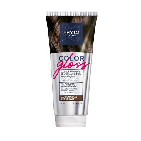 Phyto Color Gloss Masque Raviveur de Couleur et Soin Marron glacé (200 ml)