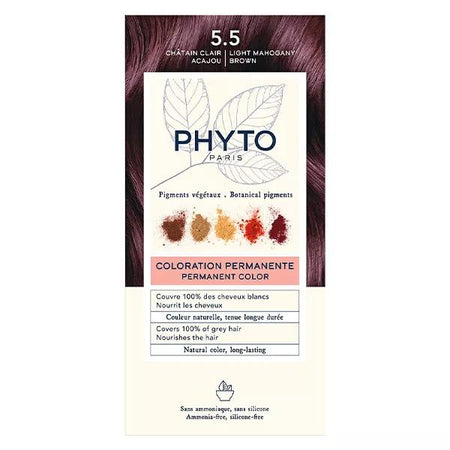 Phyto Coloration Permanente N°5.5 Châtain Clair Acajou