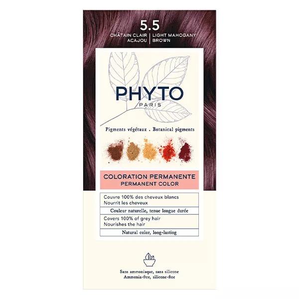 Phyto Coloration Permanente N°5.5 Châtain Clair Acajou