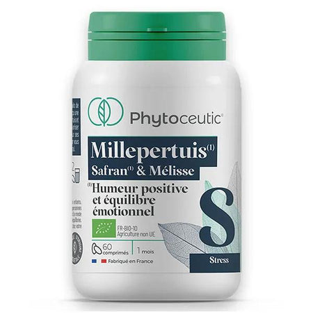 Phytoceutic Millepertuis Safran & Mélisse Bio 60 comprimés