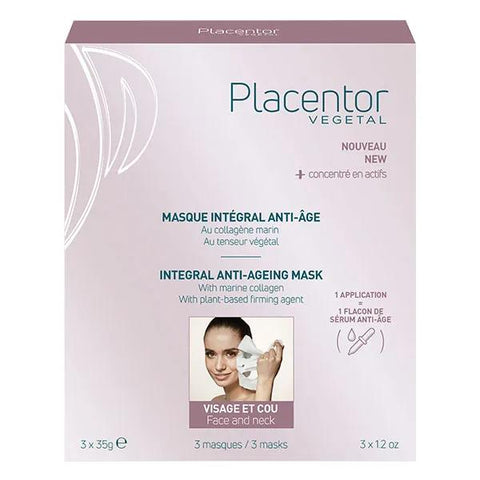 Placentor Végétal Anti-Aging Intensivmaske für Gesicht und Hals (3 Beutel à 40 g)