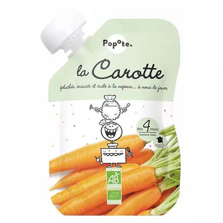 Popote Les Légumes Gourde Purée Carotte +4 mois bio (120 g)