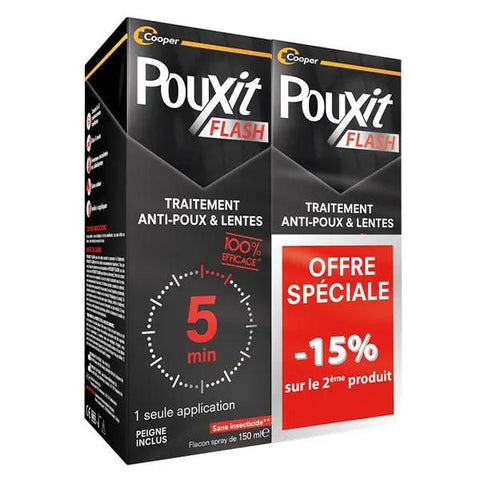Pouxit Läusespray Lotion 100% wirksam, 2 x 150ml-Packung