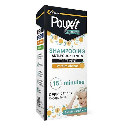 Pouxit Shampoo Aprikosenduft Behandlung gegen Läuse und Nissen 100 ml