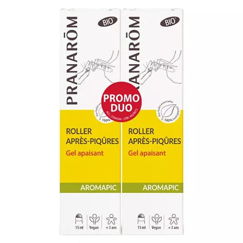 Pranarom Aromapic Roller Stichschutz Beruhigendes Bio-Gel Doppelpack 2 x 15ml