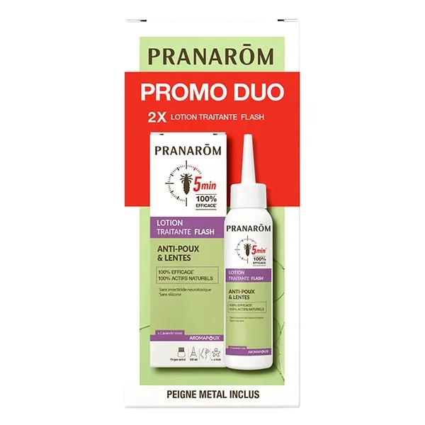 Pranarom Aromapoux Lotion Traitante Flash Anti-Poux & Lentes Lot de 2x100 ml