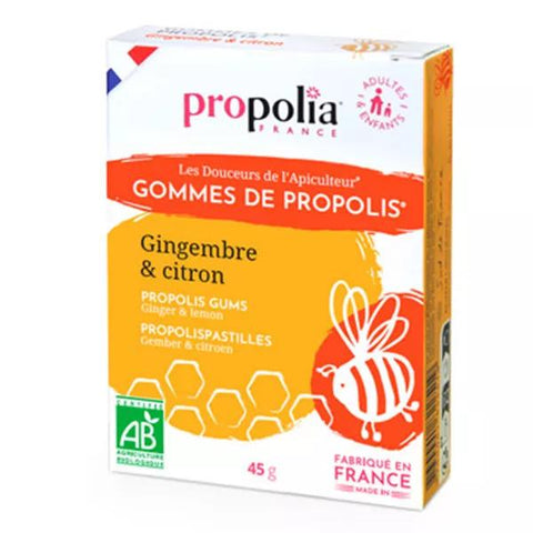 Propolia Süßigkeiten des Imkers Propolis-Bonbons Agave Ingwer & Zitrone Bio 45 Stück