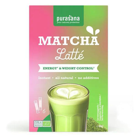 Purasana Latté Instantané Matcha BIO 6 x 10 g