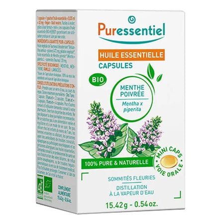 Puressentiel Capsules Huiles Essentielles de Menthe Poivrée Bio (60 capsules)