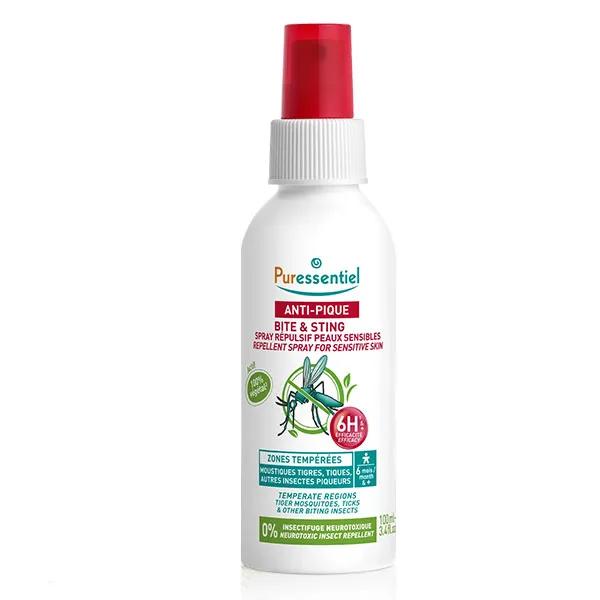 Puressentiel Spray répulsif peaux sensibles anti-pique anti-moustiques (100 ml)