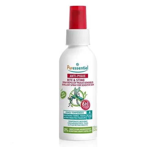 Puressentiel Spray répulsif peaux sensibles anti-pique anti-moustiques (100 ml)
