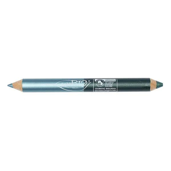 Purobio Cosmetics Crayon Bio Duo Yeux - 02 Kajal Turquoise Vert Émeraude - 2,8g