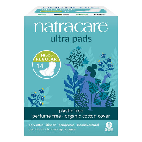 Natracare serviette hygiénique régulière avec ailes (14 pièces)