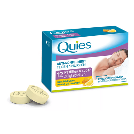 Quies Anti-Ronflement Pastilles à sucer Goût Miel/Citron 12 pastilles