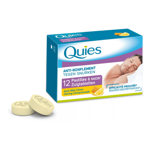 Quies Anti-Ronflement Pastilles à sucer Goût Miel/Citron 12 pastilles