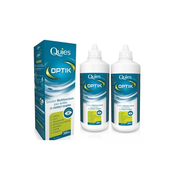 Quies Optik Solution Multifonction Lentilles Souples Lot de 2 x 360ml