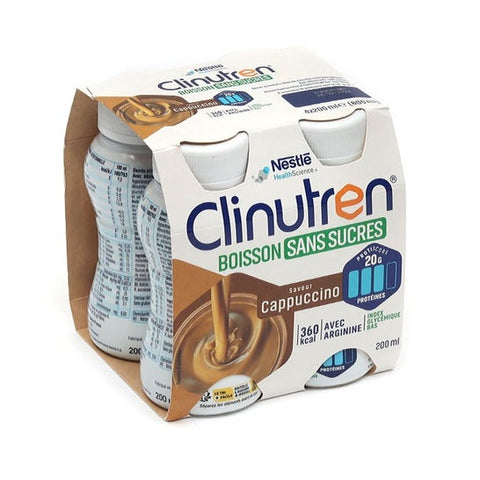 NESTLÉ Clinutren Getränk ohne Zucker Cappuccino (4x200 ml)