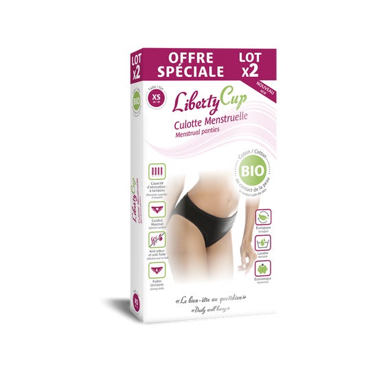 Liberty Cup slip menstruel noir T S-M (2 pièces)