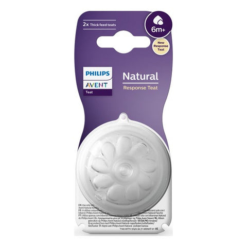 Philips Avent Natural Sauger für dickflüssige Nahrung +6 Monate (2 Stück)