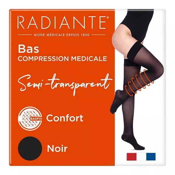 Radiante Microvoile Bas Auto-Fixants Basfix Classe 2 Moyen Taille 2 Noir