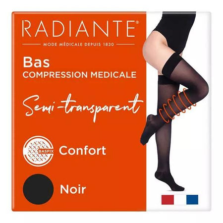 Radiante Microvoile Bas Auto-Fixants Basfix Classe 2 Moyen Taille 2 Noir
