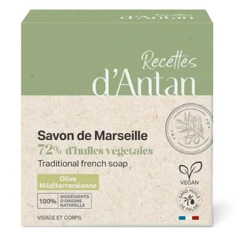 Recettes d'Antan Marseiller Seife Mittelmeer Olive – Stück 200 g
