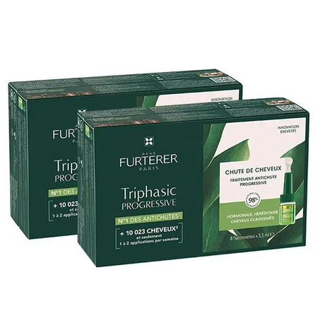 René Furterer Triphasic Progressive sérum antichute Cure de 3 Mois Lot de 2 X 8