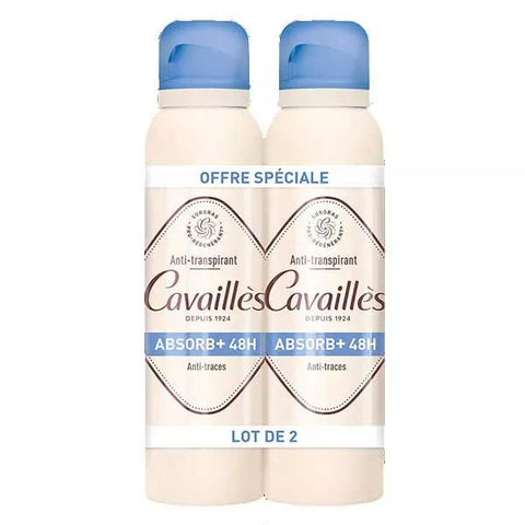 Rogé Cavaillès ABSORB+ 48h Anti-Marks Deodorant Spray 150ml x2