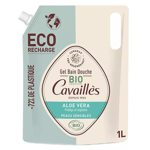 Rogé Cavaillès Extra-Rich Bath and Shower Gel with Organic Aloe Vera Eco-Refill 1L