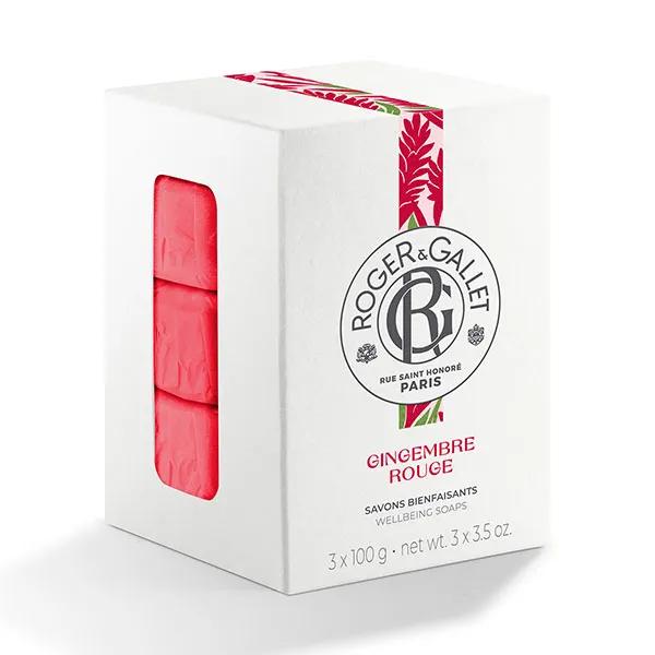 Roger & Gallet Gingembre Rouge Coffret Savon Bienfaisant 3 x 100g