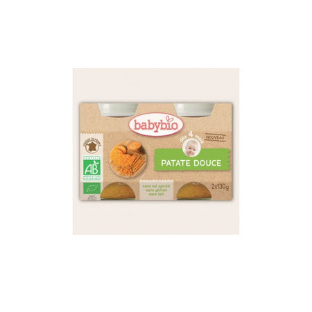 Babybio Petits Pots Patate Douce Bio dès 4 mois (2x130g)