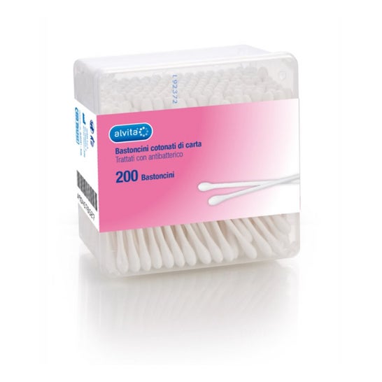 Alvita Bâtonnet ouate papier (200 pièces)