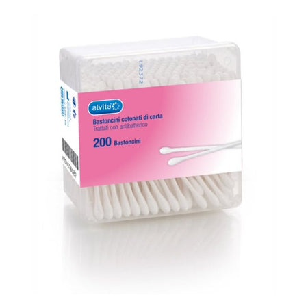 Alvita Bâtonnet ouate papier (200 pièces)