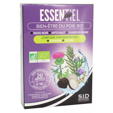 SID Nutrition Essentiel Bien-Être du Foie Bio 20 Ampullen