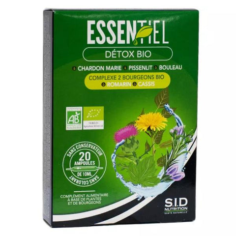 SID Nutrition Essentiel Détox Bio 20 Ampullen