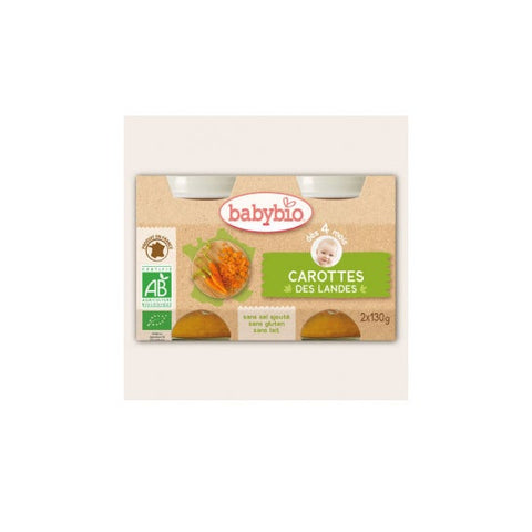Babybio Gemüse Gläschen Karotte +4m Bio 2 x 130g