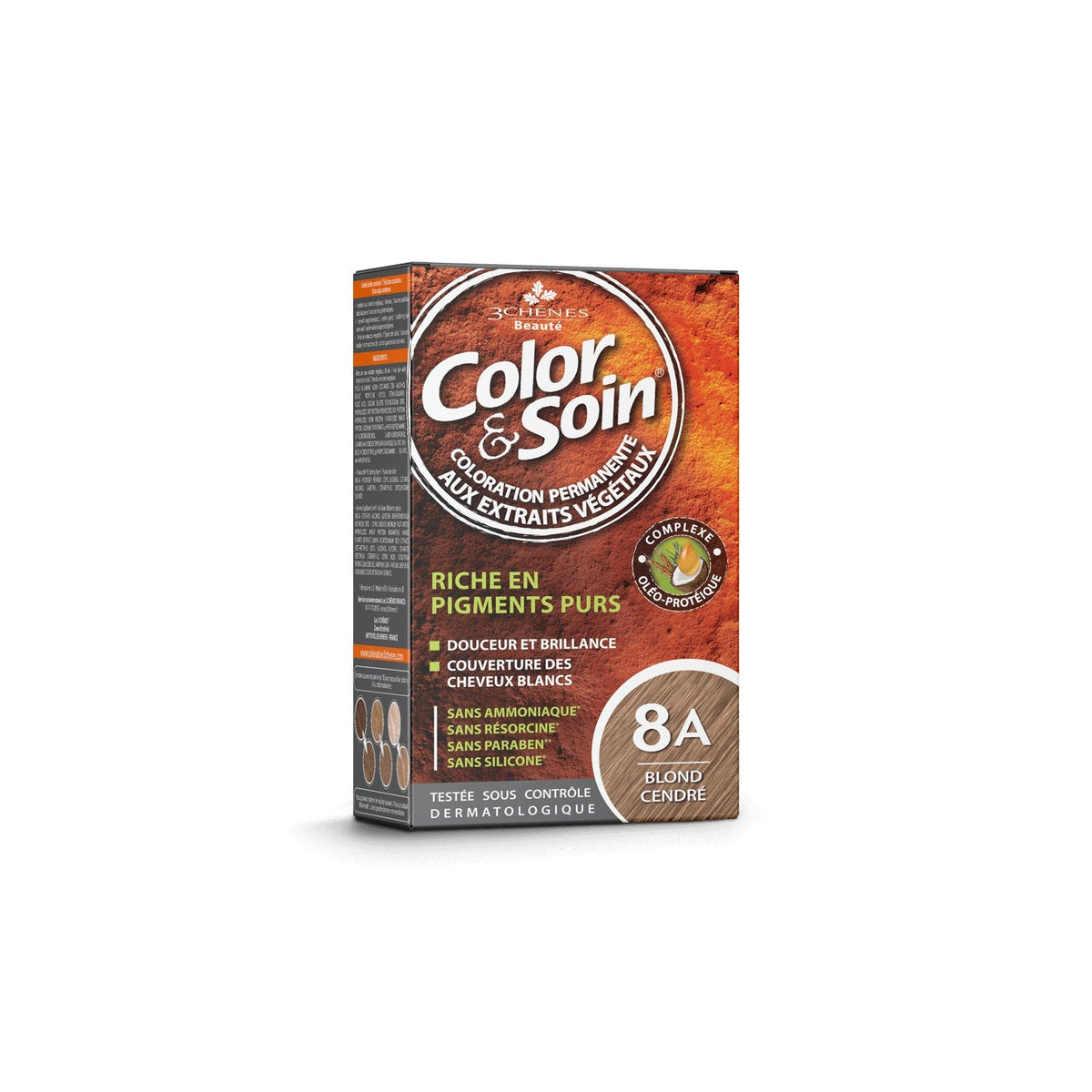 Les 3 chênes Color & Soin Kit Coloration Permanente 8A Blond Cendré