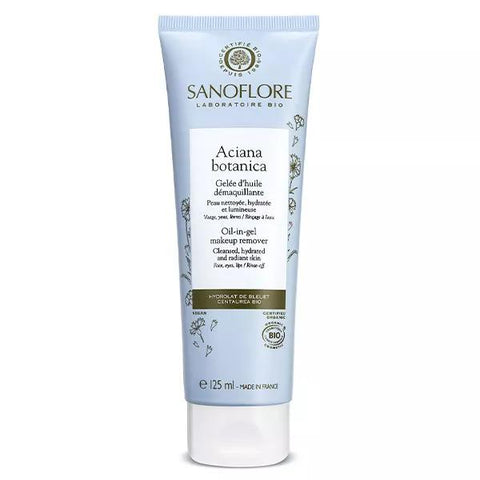 Sanoflore Aciana Botanica Bio-zertifiziertes Reinigungsöl-Gel für Gesicht, Augen und Lippen (125 ml)