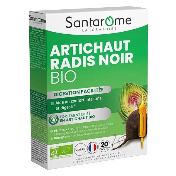 Santarome Bio - Artichaut Radis Noir Bio - Facilite la digestion - 20 ampoules