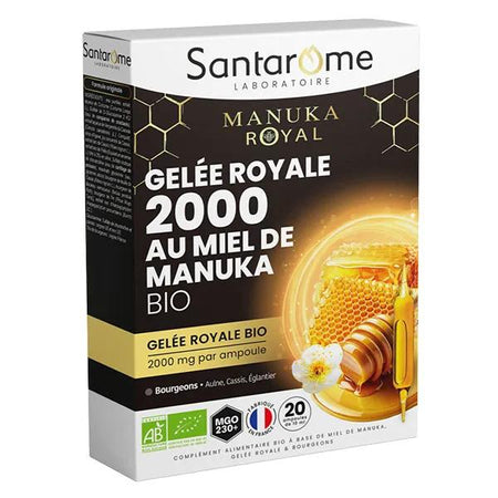 Santarome Bio - Gelée Royale 2000 Miel de Manuka Bio - 20 ampoules