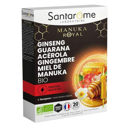 Santarome Bio Ginseng Guarana Acerola Manuka-Honig Bio 20 Ampullen