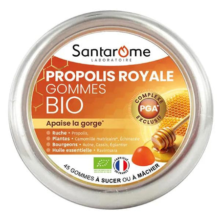Santarome Bio Gommes Propolis Bio Apaise la gorge 45 g