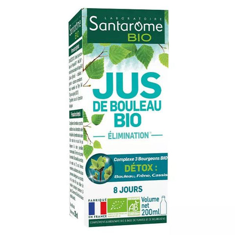 Santarome Bio - Bio-Birkensaft - Entwässert & Entgiftet - 200ml